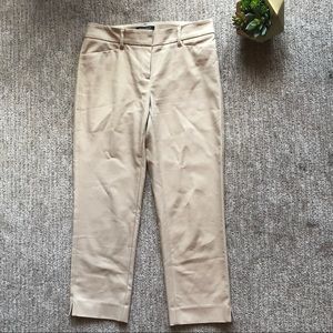 Straight Crop Pants Size 2 Perfect Form Beige Stra EUC White House Black Market.